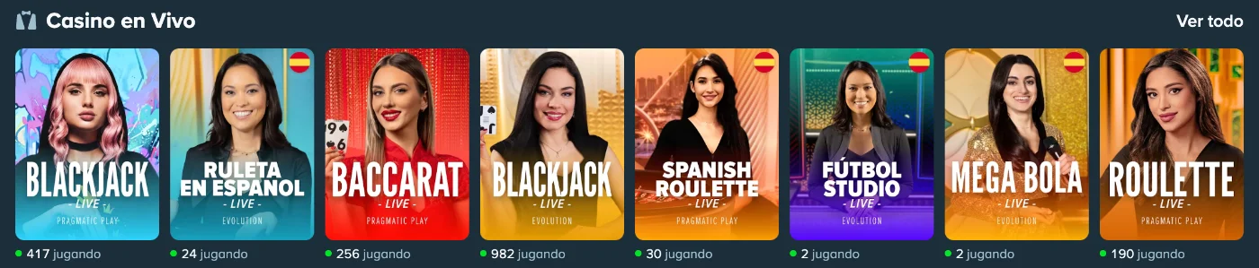 Juegos de casino en vivo con crupier en Stake
