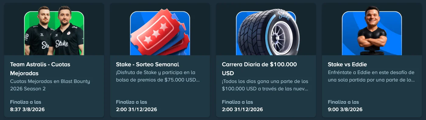 Ofertas y promociones exclusivas de Stake Casino